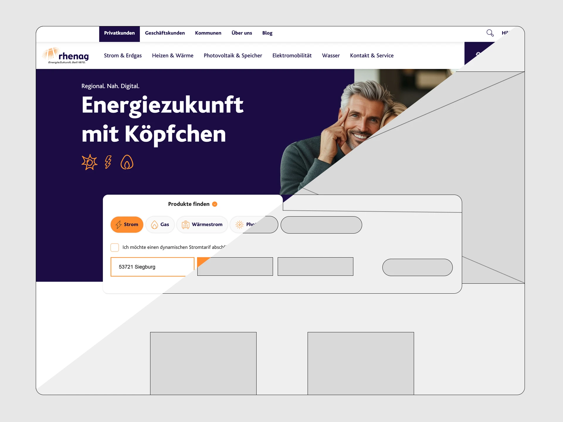 rhenag CMS Relaunch Tarif-Rechner als White Label Lösung